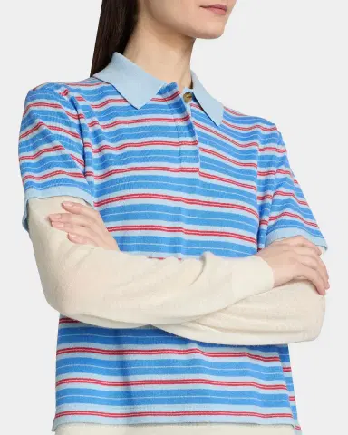 Guest in Residence Layered Stripe Cashmere Rugby Sweater | Thumbnail 5