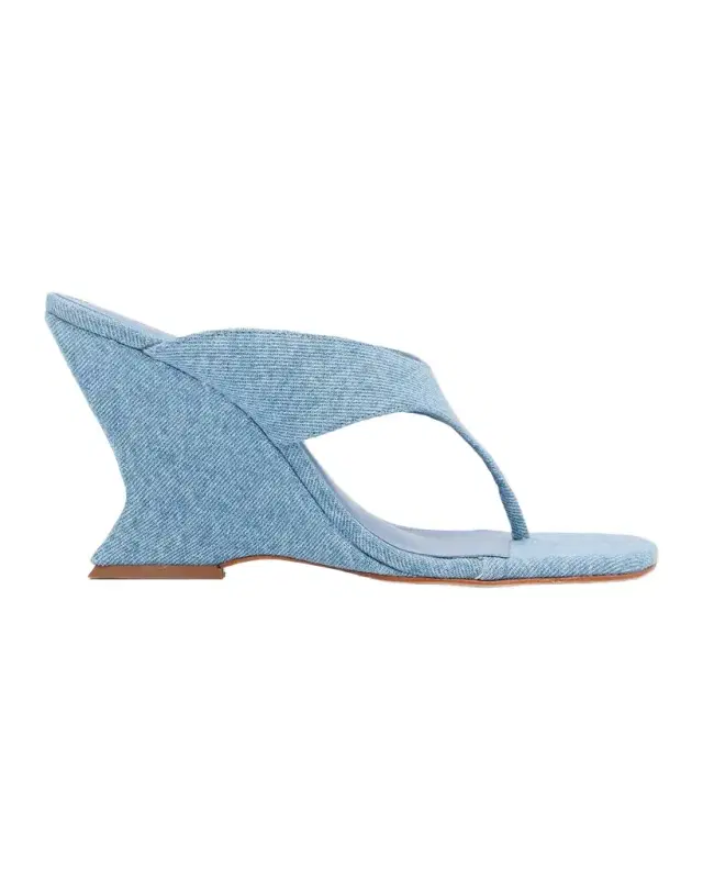 Schutz Maya 90MM Denim Sandals