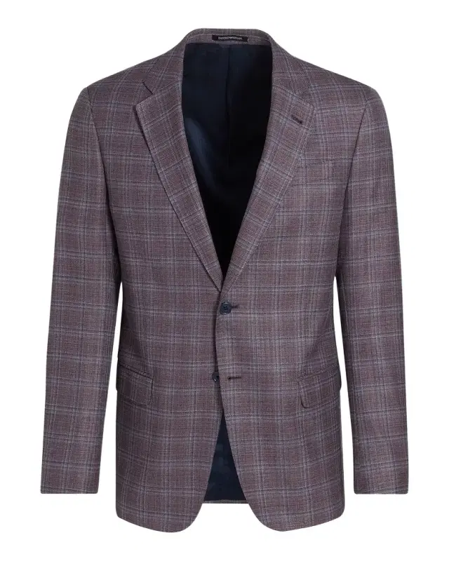 Emporio Armani Plaid Virgin Wool Sport Jacket