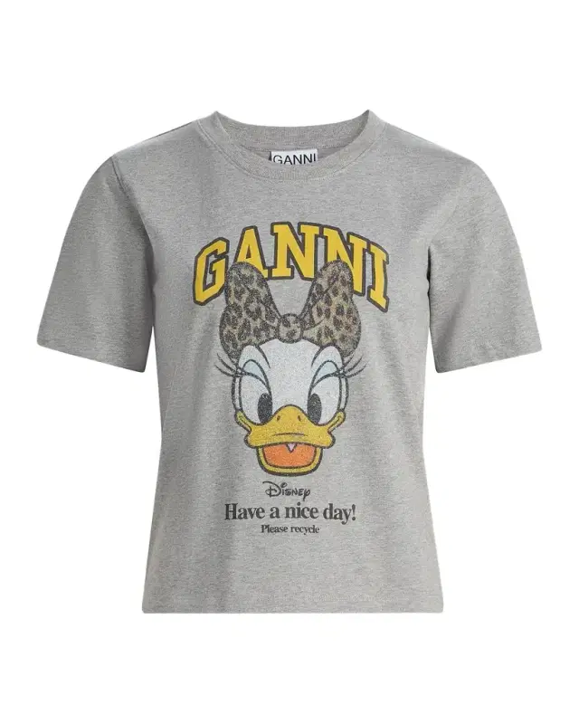 Ganni Daisy Cotton Jersey T-Shirt
