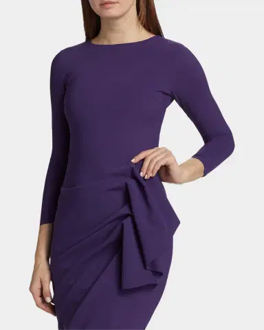 Chiara Boni La Petite Robe Wang Draped High-Low Midi Sheath Dress | Thumbnail 5