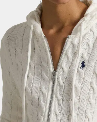 Polo Ralph Lauren Cable-Knit Cotton Full-Zip Hoodie | Thumbnail 5 Polo Ralph Lauren Cable-Knit Cotton Full-Zip Hoodie | Thumbnail 5