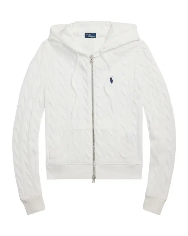 Cable-Knit Cotton Full-Zip Hoodie