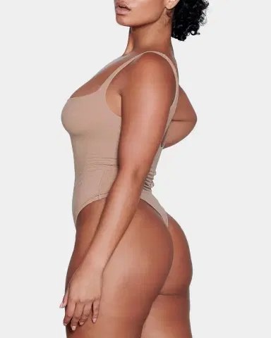 SKIMS Fits Everybody Square-Neck Bodysuit | Thumbnail 4