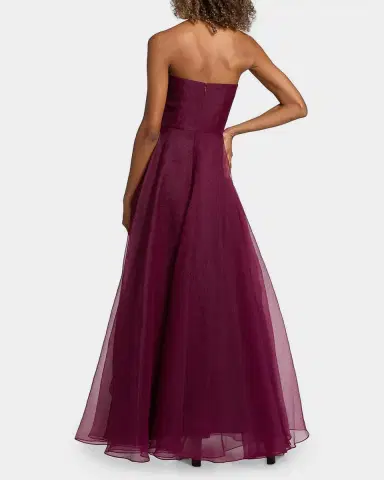 Theia Teresa Draped Strapless Gown | Thumbnail 3