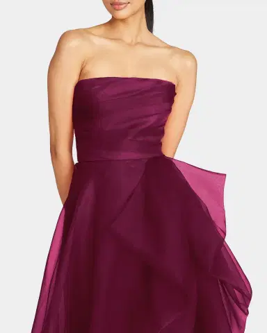 Theia Teresa Draped Strapless Gown | Thumbnail 5
