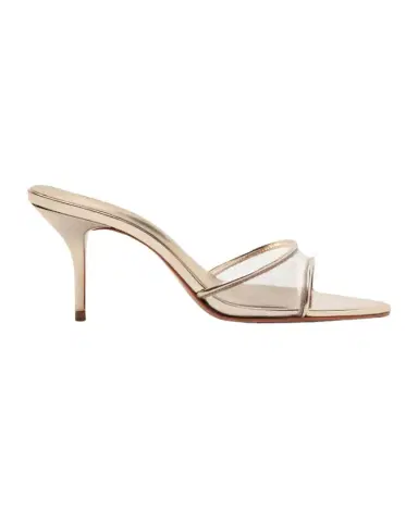 Schutz 75mm Elodie Vinyl Metallic Leather Mules | Thumbnail 1