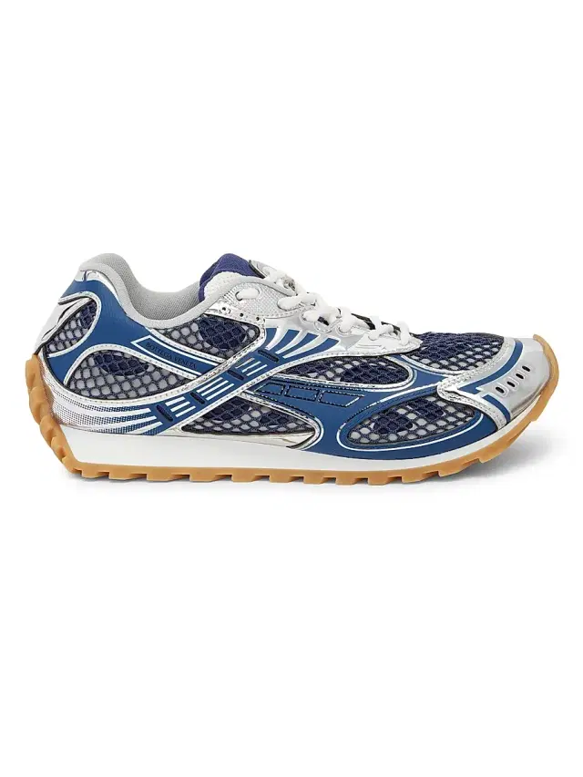 Bottega Veneta Women's Orbit Technical Mesh Sneakers - Blue Venezia Silver