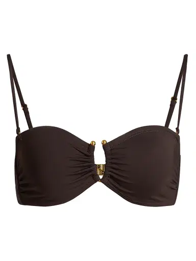 Nili Lotan Women's Bandeau Bikini Top - Espresso - Size XL | Thumbnail 1 Nili Lotan Women's Bandeau Bikini Top - Espresso - Size XL | Thumbnail 1