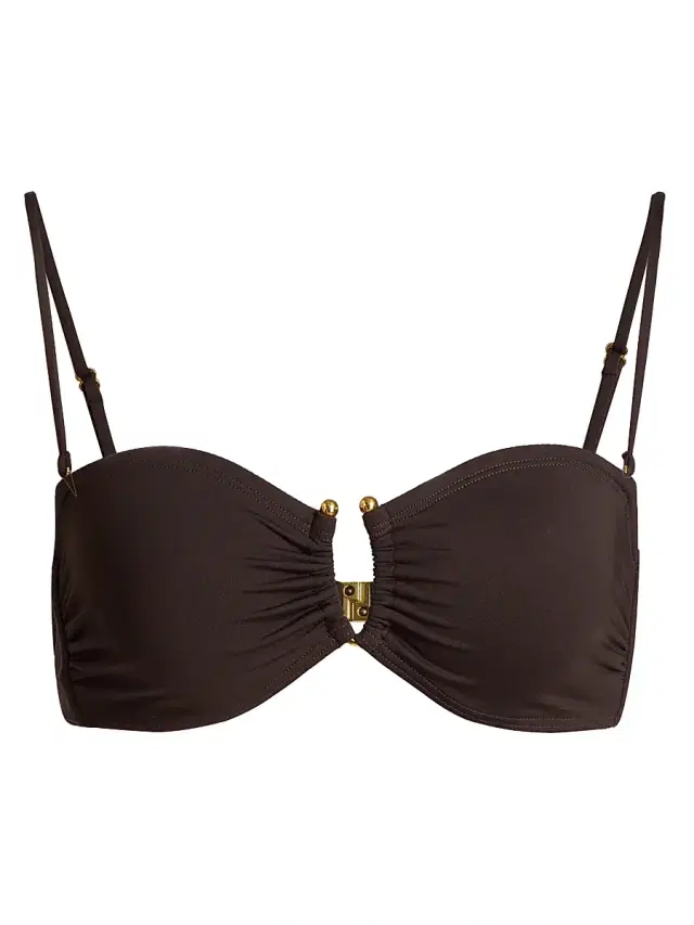Women's Bandeau Bikini Top - Espresso