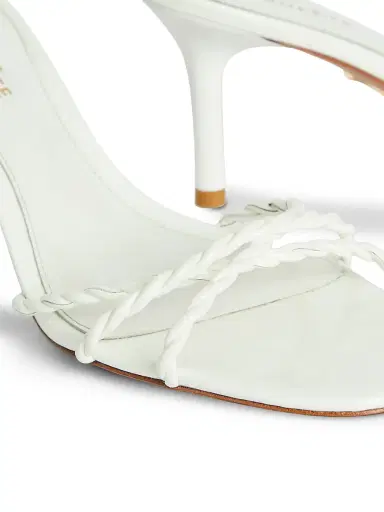 Retrofête Women's Karolina 75MM Leather Sandals - White - Size 9 | Thumbnail 4