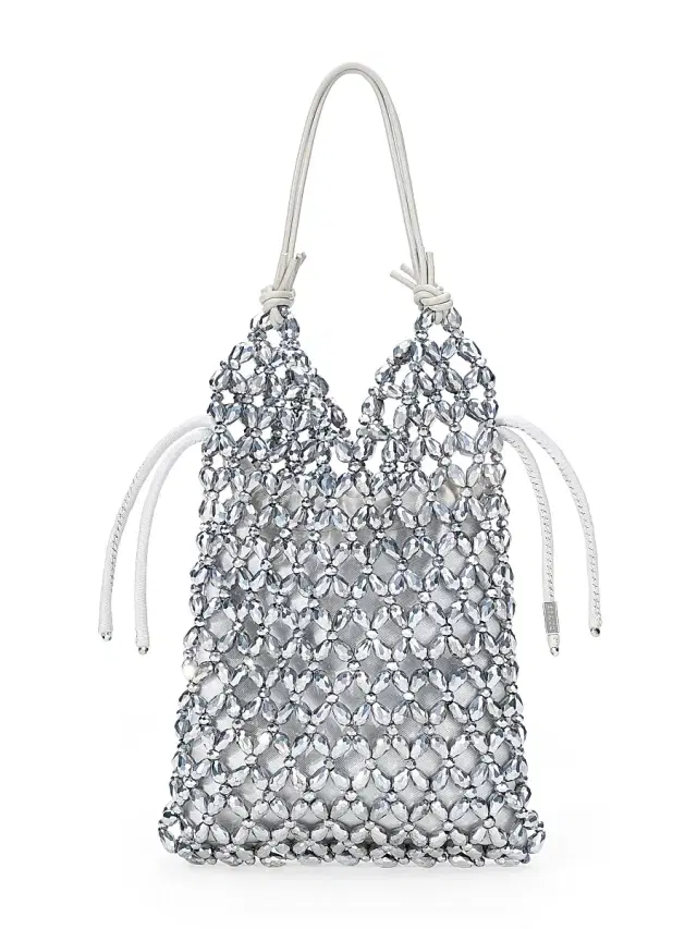Staud Women's Karla Crystal-Beaded Shoulder Bag - Silver