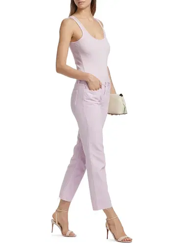 L'AGENCE Women's Milana Low-Rise Stovepipe Jeans - Pale Orchid | Thumbnail 2 L'AGENCE Women's Milana Low-Rise Stovepipe Jeans - Pale Orchid | Thumbnail 2