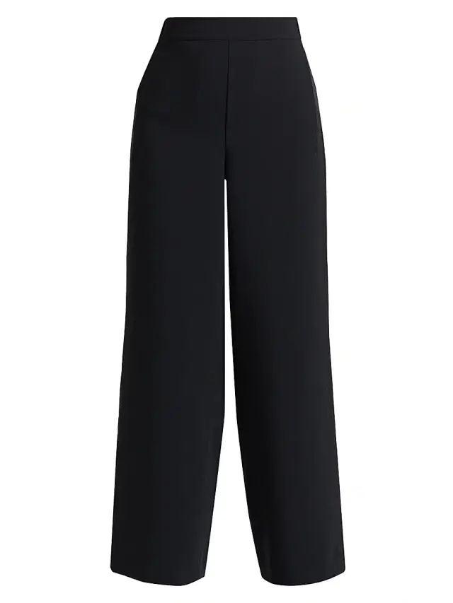 rag & bone Women's Melanie Crépe Tuxedo Striped Pants - Black