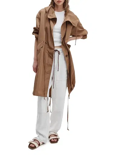 rag & bone Women's Declan Oversized Parka Jacket - Camel - Size XL | Thumbnail 2