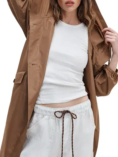 rag & bone Women's Declan Oversized Parka Jacket - Camel - Size XL | Thumbnail 5
