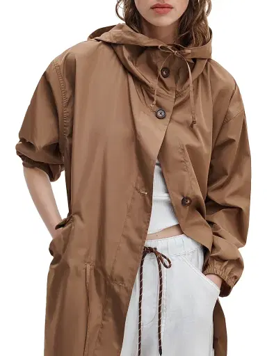rag & bone Women's Declan Oversized Parka Jacket - Camel - Size XL | Thumbnail 6