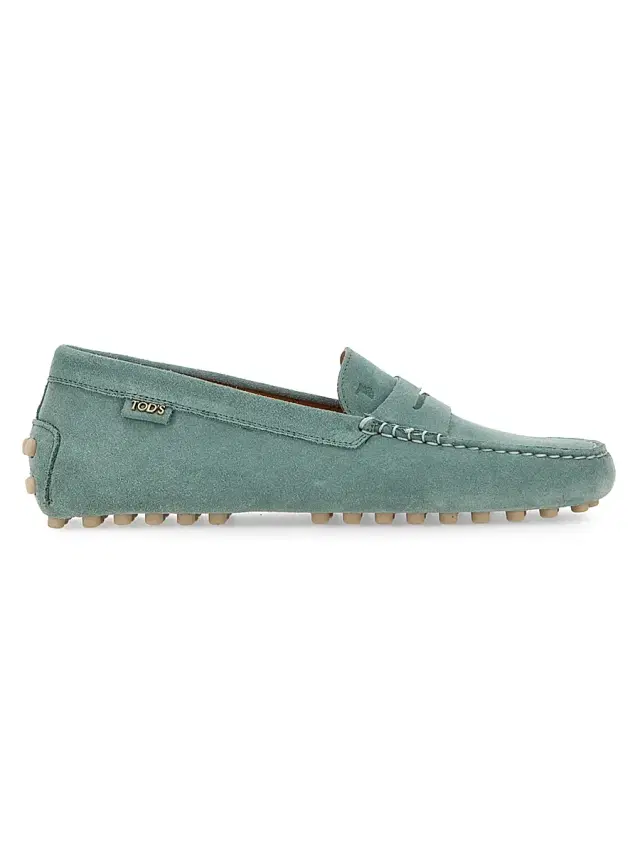 Tod's Women's Gommino Suede Driving Loafers - Malachite Medio