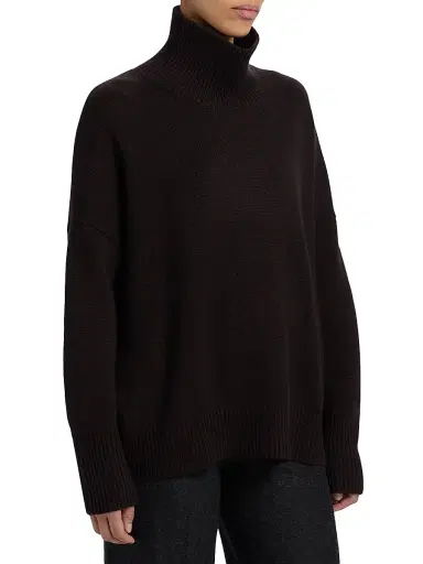 Lisa Yang Women's Heidi Relaxed-Fit Cashmere Sweater - Dark Oak | Thumbnail 4 Lisa Yang Women's Heidi Relaxed-Fit Cashmere Sweater - Dark Oak | Thumbnail 4