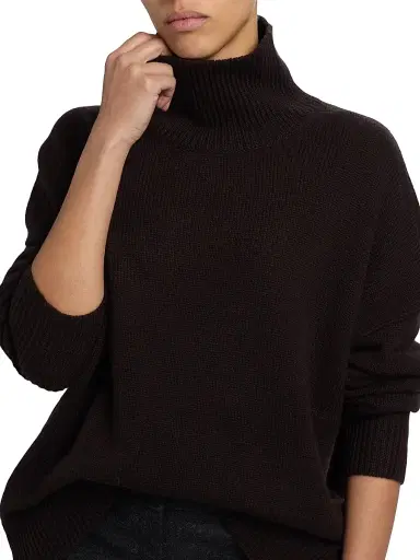 Lisa Yang Women's Heidi Relaxed-Fit Cashmere Sweater - Dark Oak | Thumbnail 6 Lisa Yang Women's Heidi Relaxed-Fit Cashmere Sweater - Dark Oak | Thumbnail 6