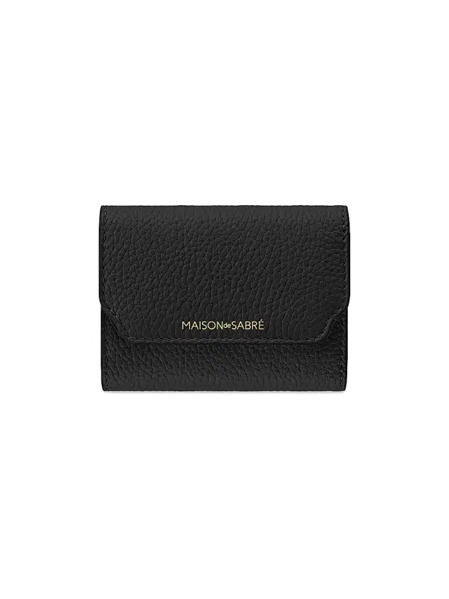 Maison de Sabre Women's Leather Trifold Wallet - Rouge Noir