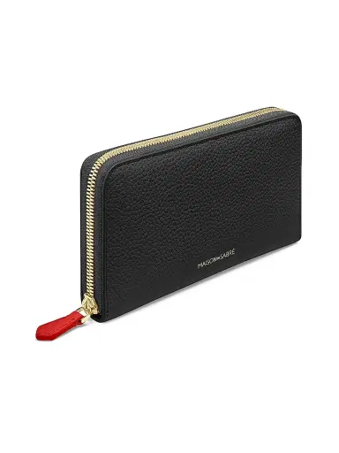 MAISON de SABRÉ Women's Long Leather Zip Wallet - Pomegranate Caviar | Thumbnail 3 MAISON de SABRÉ Women's Long Leather Zip Wallet - Pomegranate Caviar | Thumbnail 3