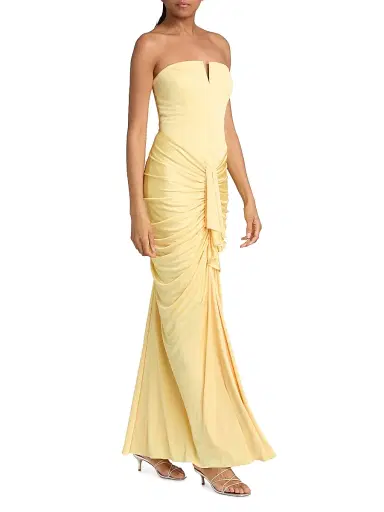Et Ochs Women's Selena Strapless Drape Column Gown | Thumbnail 2