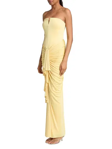 Et Ochs Women's Selena Strapless Drape Column Gown | Thumbnail 4