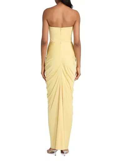 Et Ochs Women's Selena Strapless Drape Column Gown | Thumbnail 5