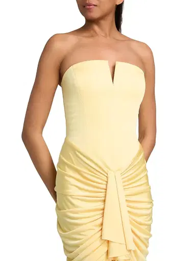 Et Ochs Women's Selena Strapless Drape Column Gown | Thumbnail 6