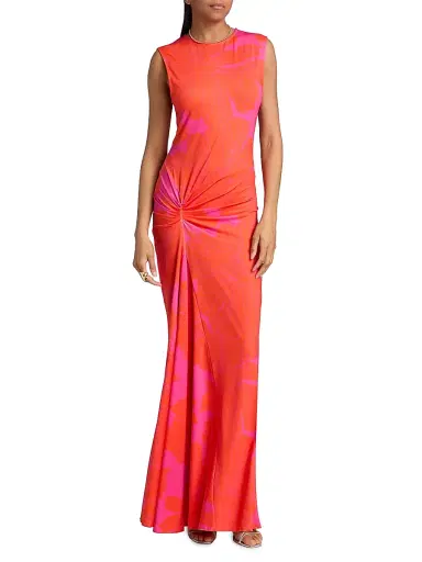 Eywasouls Malibu Women's Annie Floral Sleeveless Maxi Dress - Coral Blossom | Thumbnail 3