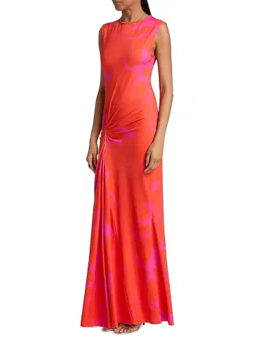 Eywasouls Malibu Women's Annie Floral Sleeveless Maxi Dress - Coral Blossom | Thumbnail 4