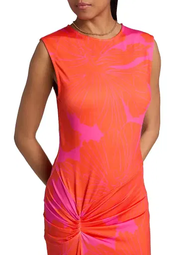 Eywasouls Malibu Women's Annie Floral Sleeveless Maxi Dress - Coral Blossom | Thumbnail 6