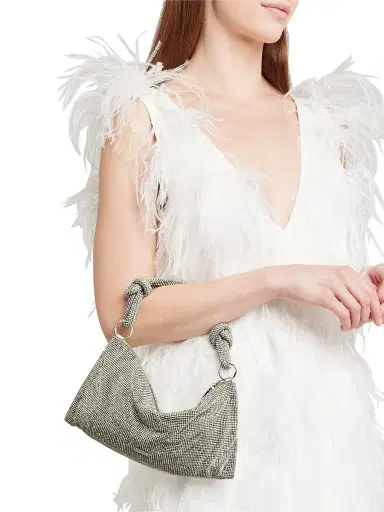 Cult Gaia Women's Nano Hera Rhinestone Mesh Shoulder Bag | Thumbnail 2 Cult Gaia Women's Nano Hera Rhinestone Mesh Shoulder Bag | Thumbnail 2