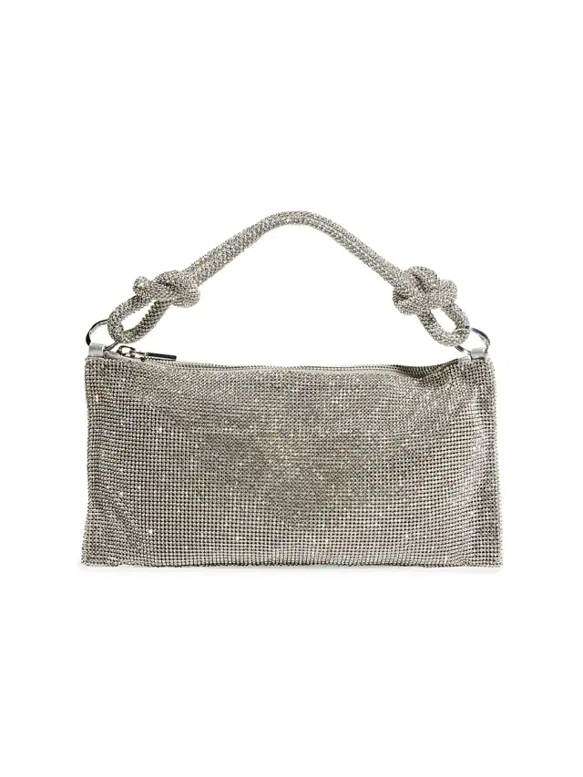 Cult Gaia Women's Nano Hera Rhinestone Mesh Shoulder Bag