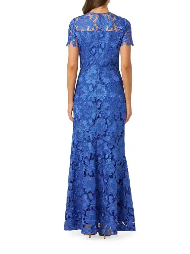 Shoshanna Women's Elie Lace Gown - Sapphire - Size 2 | Thumbnail 3