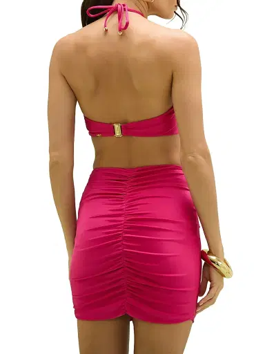 PatBo Women's Aurora Ruffle Miniskirt - Pink - Size Small | Thumbnail 5
