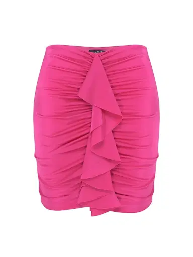 PatBo Women's Aurora Ruffle Miniskirt - Pink - Size Small | Thumbnail 1
