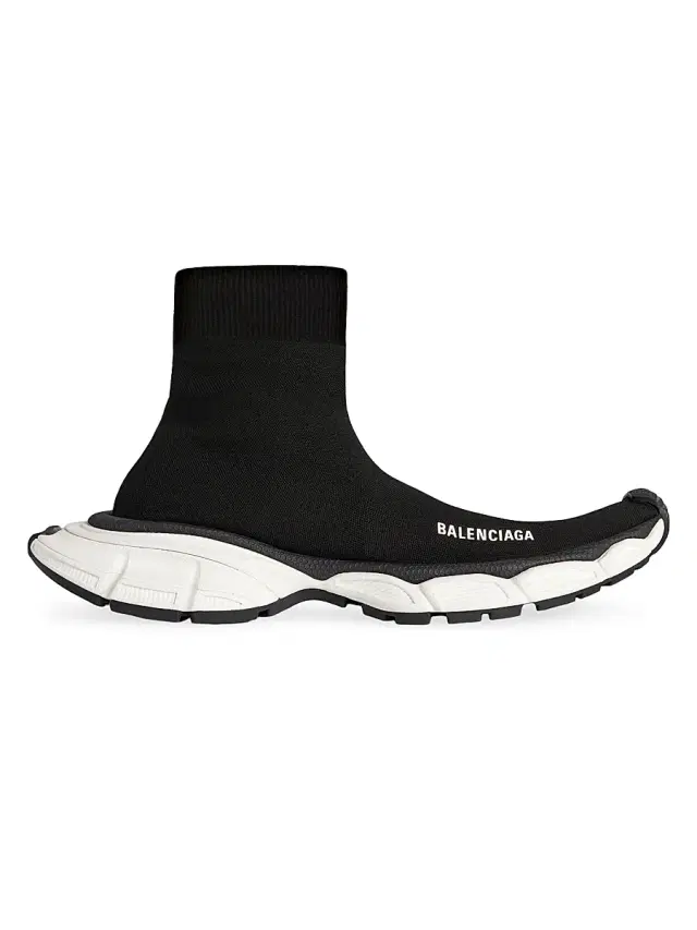 Balenciaga Men's 3XL Sock Recycled Knit Sneakers - Black
