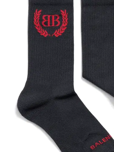 Balenciaga Women's Laurel Classic Socks - Faded Black - Size Small | Thumbnail 2 Balenciaga Women's Laurel Classic Socks - Faded Black - Size Small | Thumbnail 2