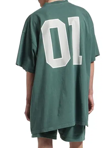 Balenciaga Men's Basketball Oversized T-Shirt - Dark Green - Size Medium | Thumbnail 4 Balenciaga Men's Basketball Oversized T-Shirt - Dark Green - Size Medium | Thumbnail 4