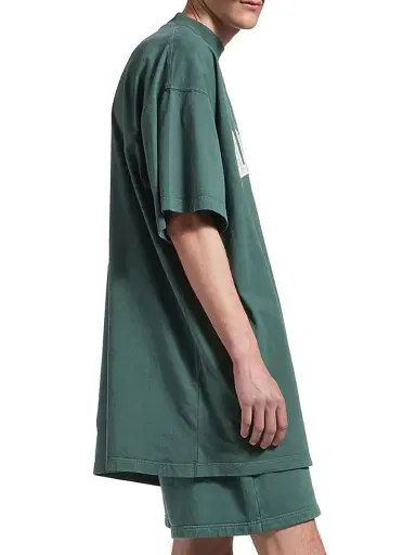 Balenciaga Men's Basketball Oversized T-Shirt - Dark Green - Size Medium | Thumbnail 5 Balenciaga Men's Basketball Oversized T-Shirt - Dark Green - Size Medium | Thumbnail 5