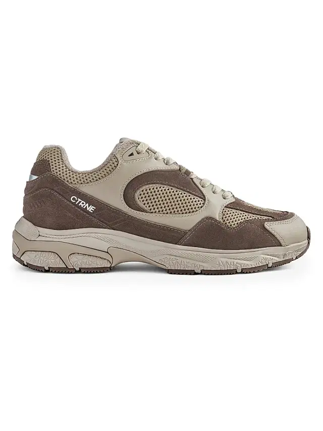 CTRNE Men's Abundance Leather Low-Top Sneakers - Brown Suede
