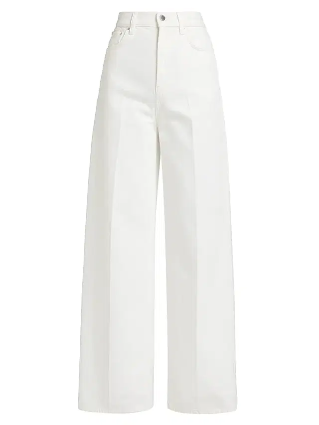 Women's High-Rise Wide-Leg Jeans - White