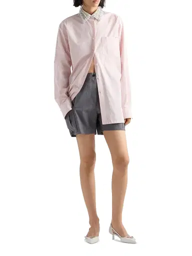 Prada Women's Poplin Shirt - Pink - Size 10 | Thumbnail 2 Prada Women's Poplin Shirt - Pink - Size 10 | Thumbnail 2