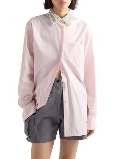 Prada Women's Poplin Shirt - Pink - Size 10 | Thumbnail 3 Prada Women's Poplin Shirt - Pink - Size 10 | Thumbnail 3