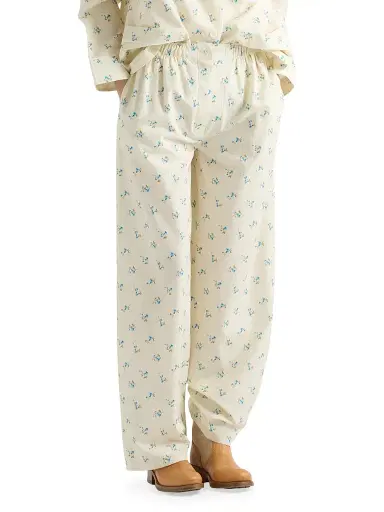 Prada Women's Floral Print Old Canvas Pants | Thumbnail 2