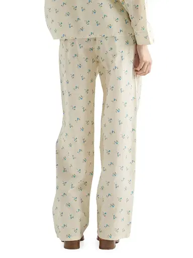 Prada Women's Floral Print Old Canvas Pants | Thumbnail 4