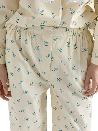 Prada Women's Floral Print Old Canvas Pants | Thumbnail 5