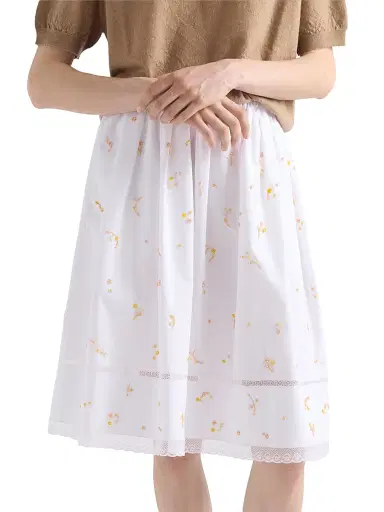 Prada Women's Embroidered Poplin Skirt - White - Size 10 | Thumbnail 3 Prada Women's Embroidered Poplin Skirt - White - Size 10 | Thumbnail 3